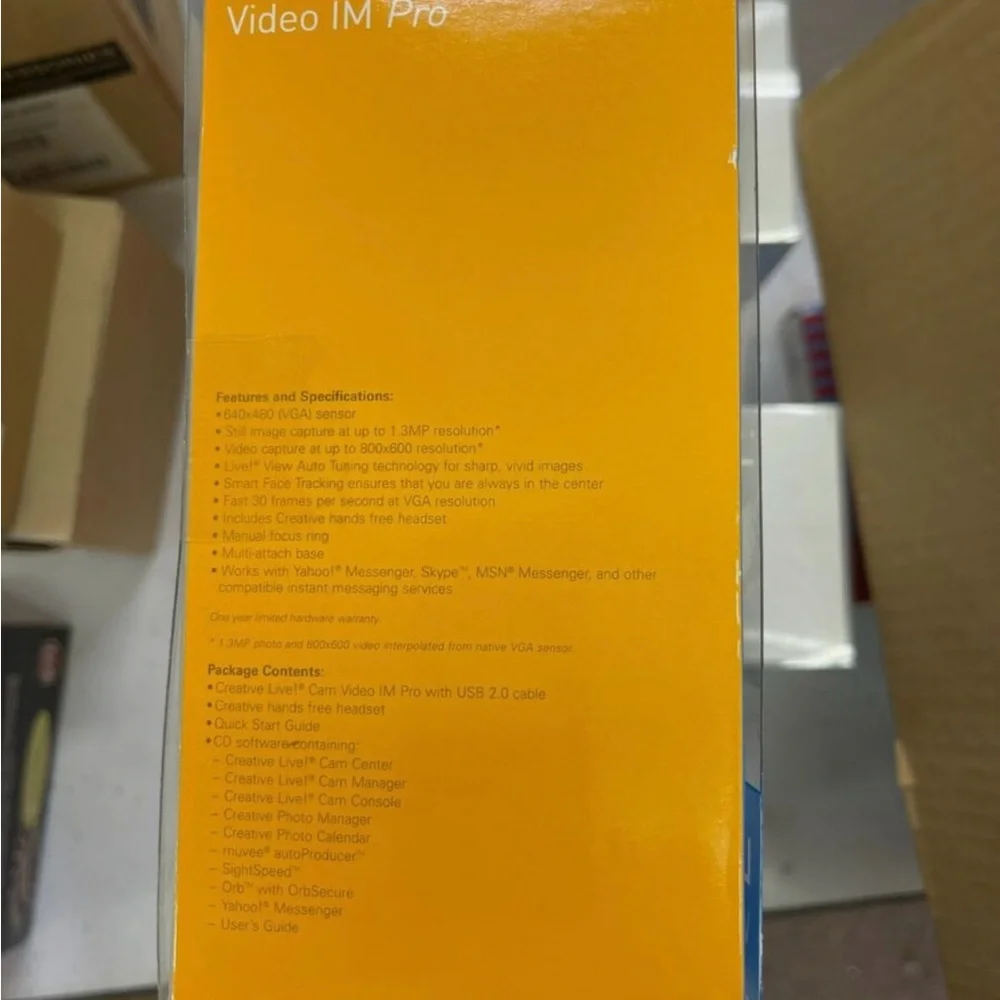 Creative Live! Cam Video IM Pro VF0230 1.3MP USB2.0 & Headphones